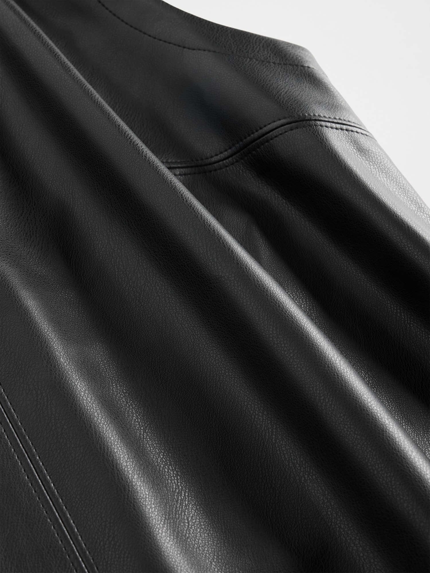 Vegan Leather Shift Mini Dress