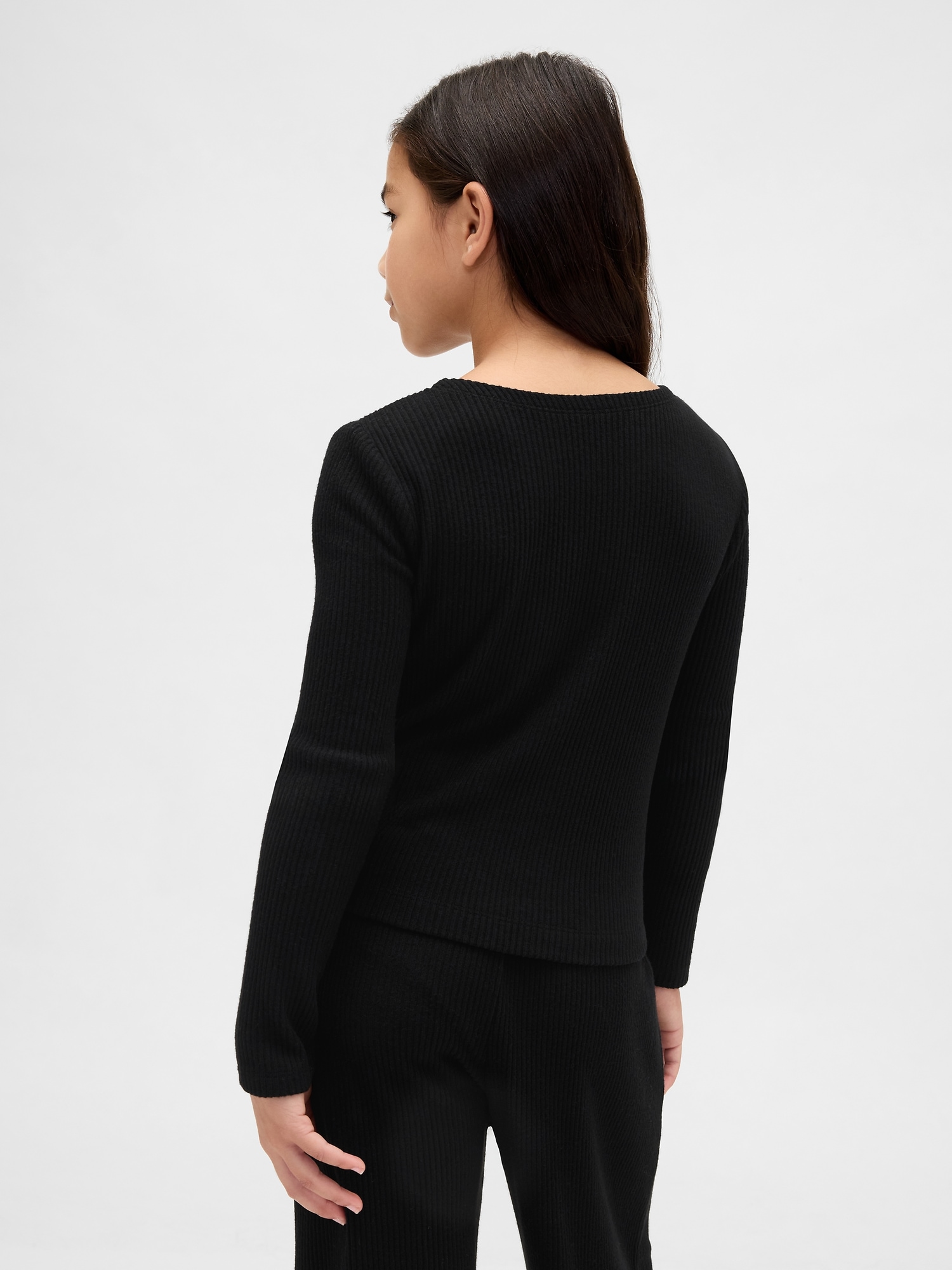 Kids Softspun Rib Ruched Top