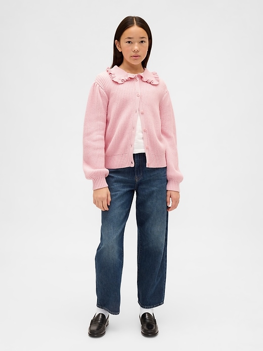 Image number 4 showing, Kids Ruffle Collar Cardigan