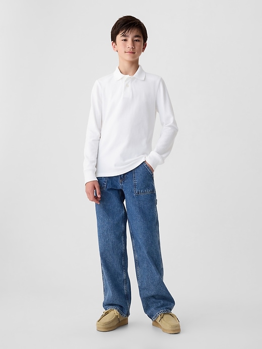 Image number 2 showing, Kids Organic Cotton Uniform Polo Shirt