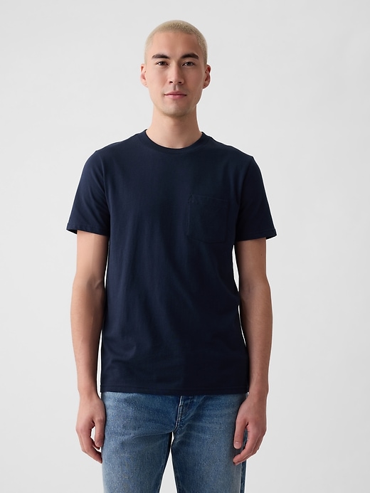 Image number 1 showing, Adult Organic Cotton Pocket T-Shirt