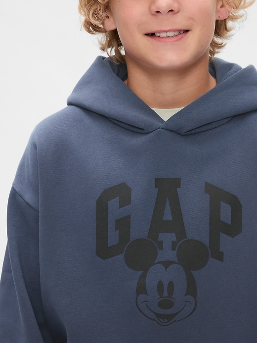 Image number 4 showing, Gap × Disney Kids VintageSoft Mickey Mouse Logo Hoodie