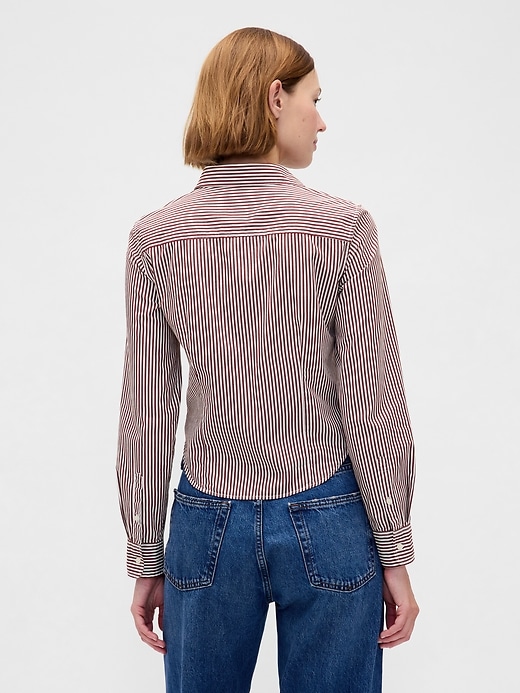 Image number 3 showing, Organic Cotton Fitted Crop Shirt