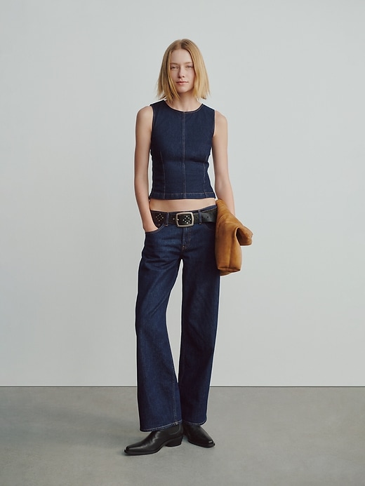 Image number 6 showing, Denim Crop Shell Tank Top