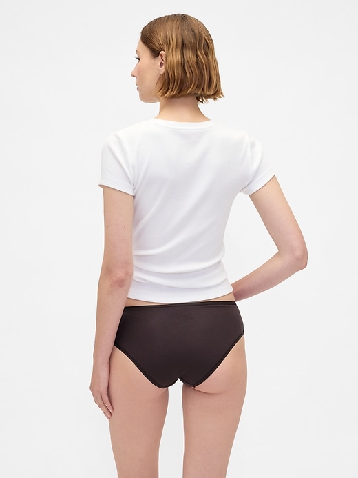 L'image numéro 2 présente Culotte taille basse en coton biologique extensible
