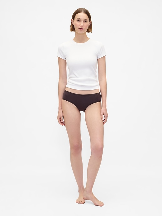 L'image numéro 3 présente Culotte taille basse en coton biologique extensible