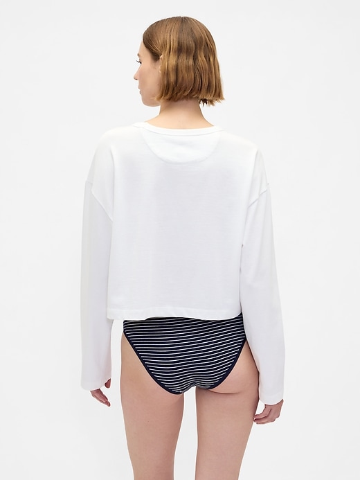 L'image numéro 2 présente Culotte bikini en coton biologique extensible