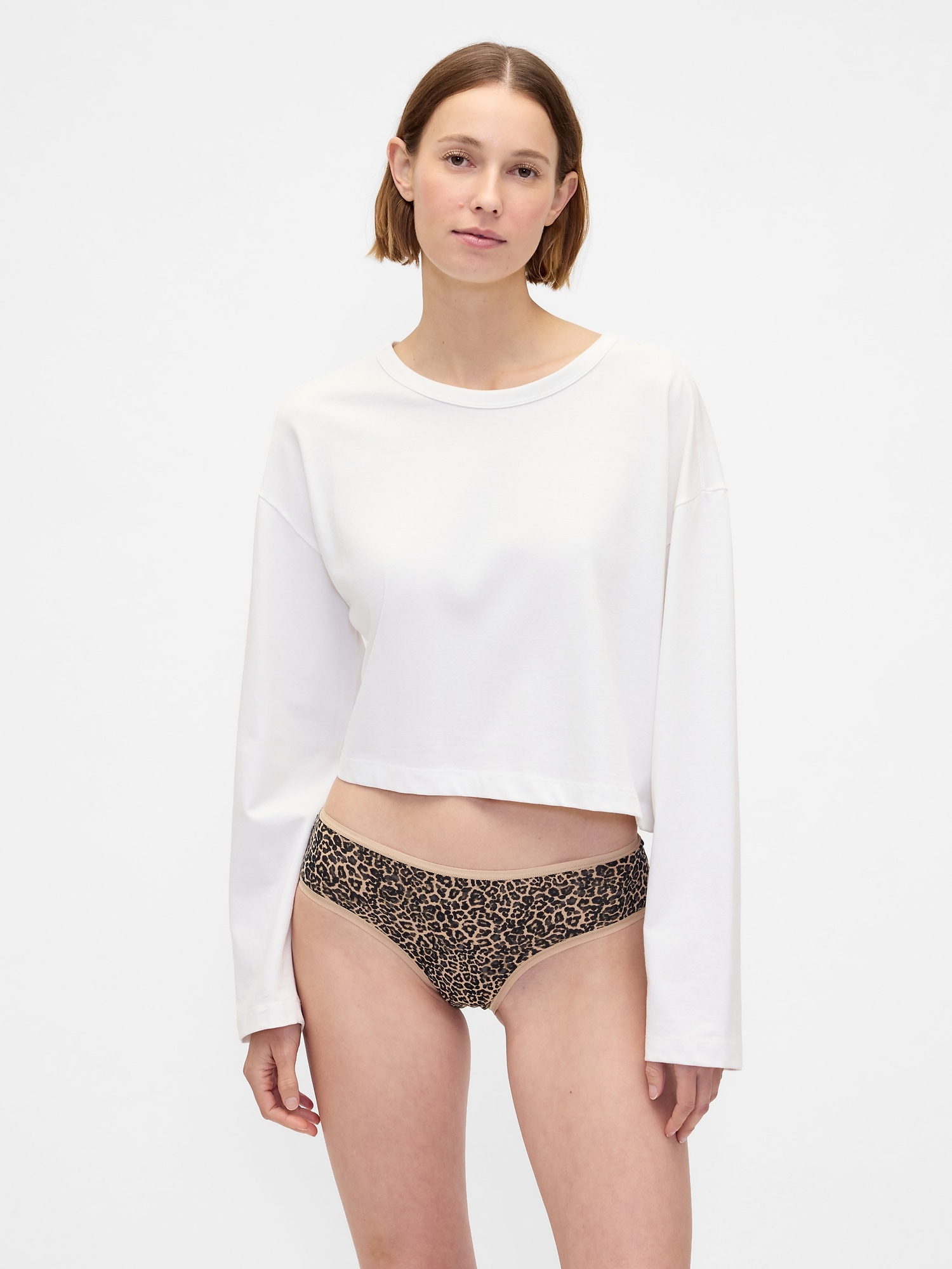 CULOTTE TAILLE BASSE EN COTON BIOLOGIQUE EXTENSIBLE (PAQUET DE 3)