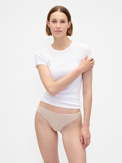 L'image numéro 1 présente Tanga en coton biologique extensible