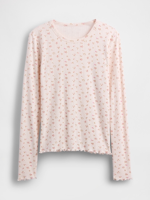 L'image numéro 4 présente Haut de pyjama en tricot pointelle