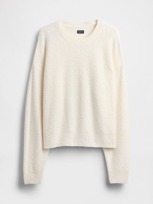 Image number 5 showing, CashSoft Boucle Relaxed Crewneck Top