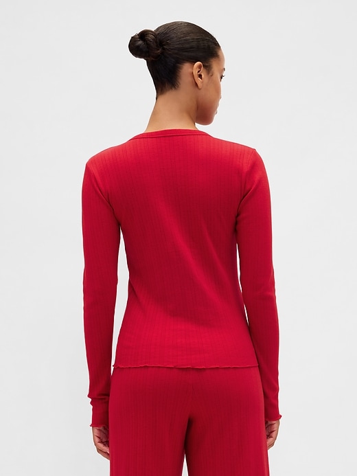 Image number 3 showing, Pointelle PJ Top