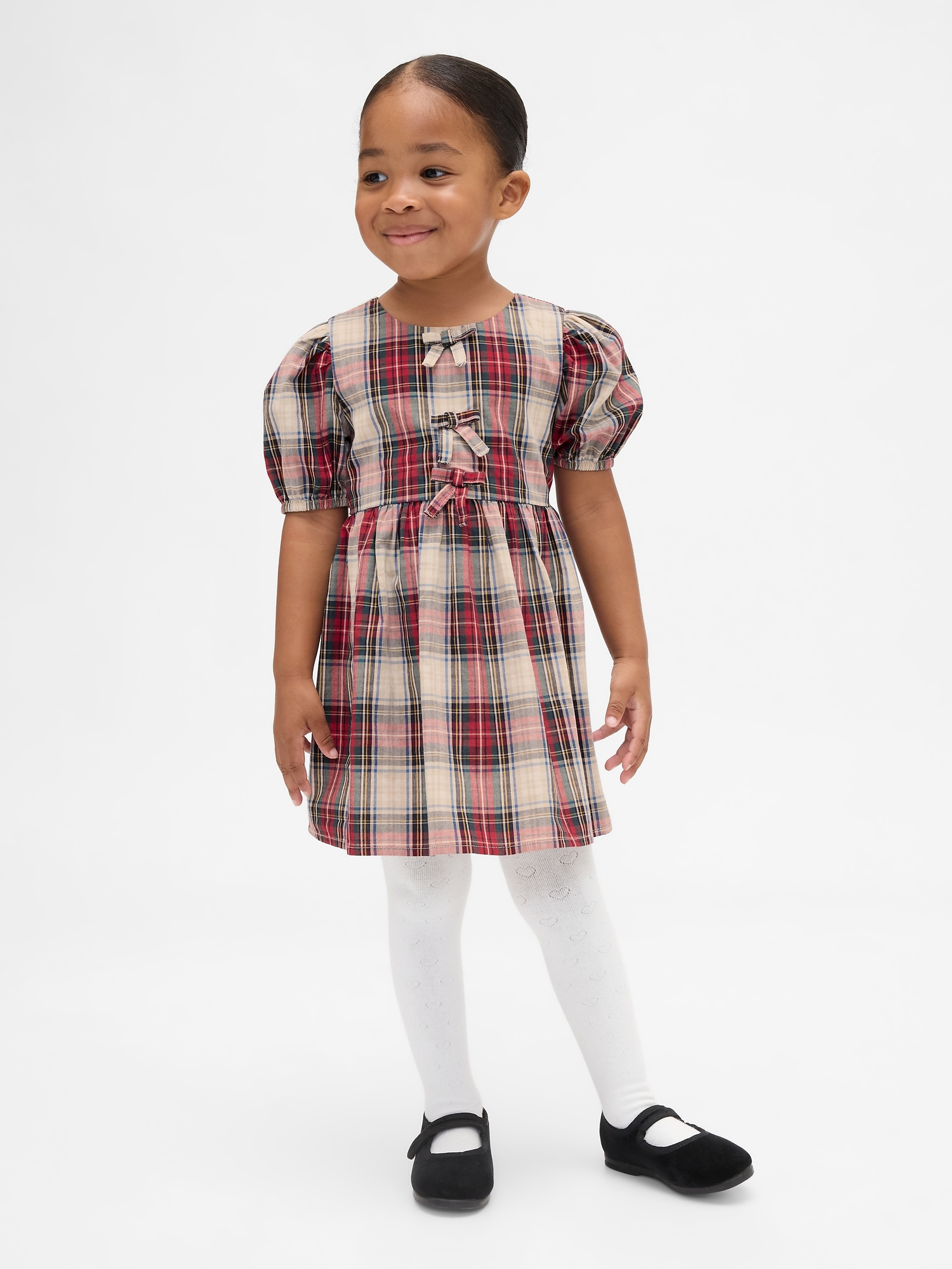 Baby & Toddler Puff-Sleeve Bow Dress