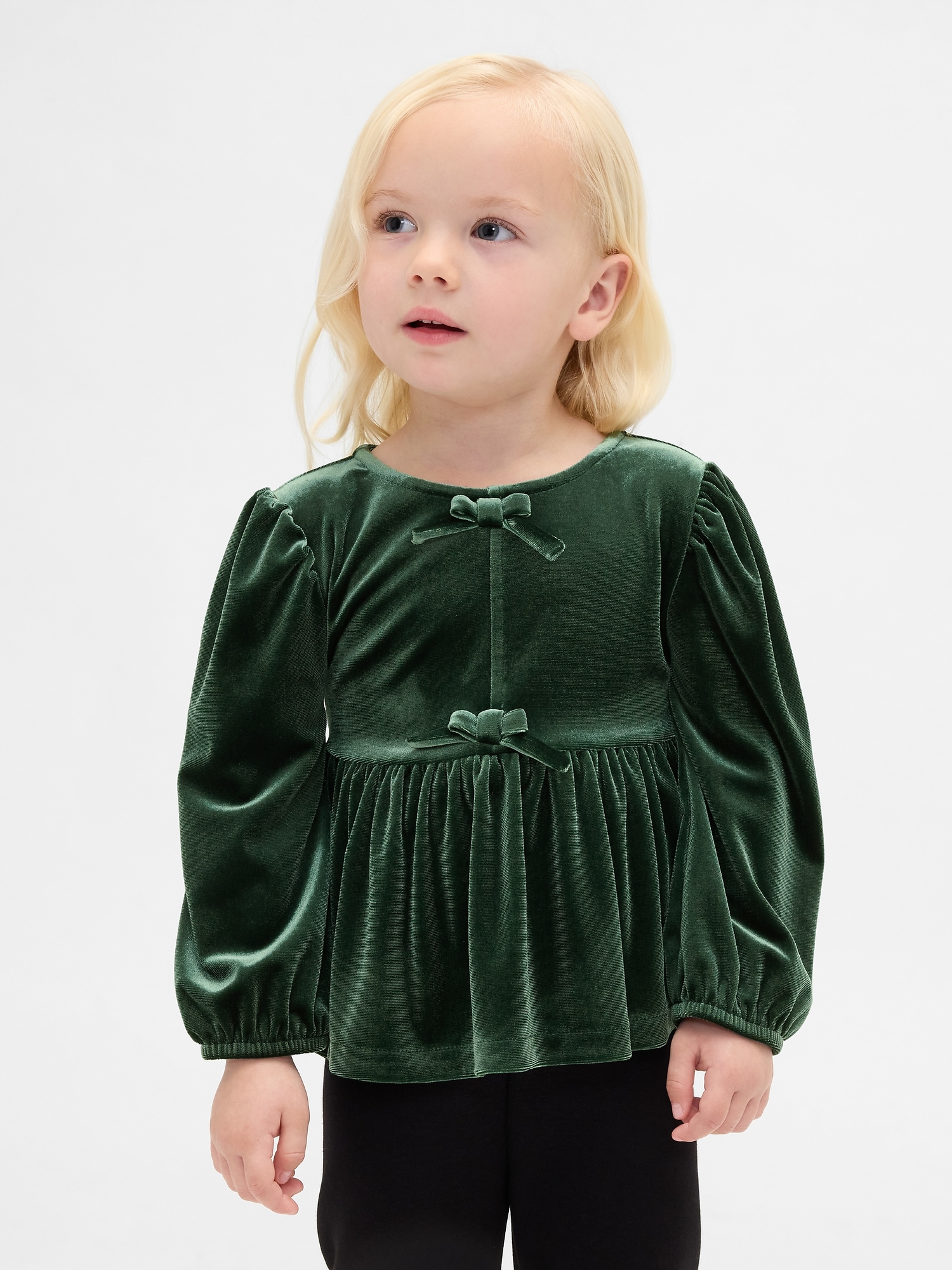 Baby & Toddler Velour Bow Top