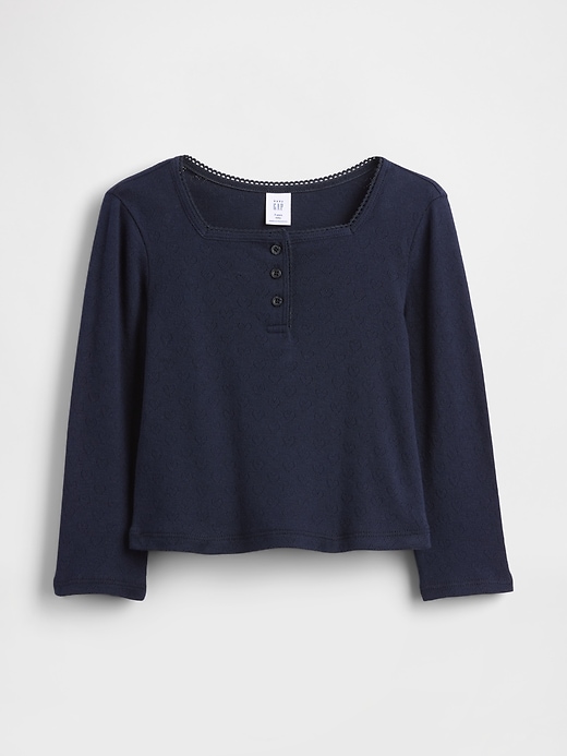 Image number 1 showing, Baby & Toddler Pointelle Henley Top