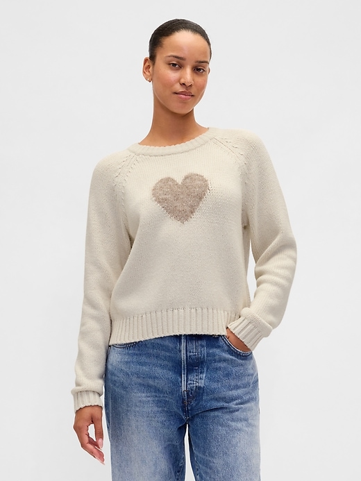 Image number 1 showing, Cotton-Blend Raglan Crewneck Sweater