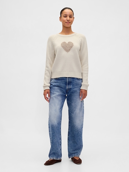 Image number 2 showing, Cotton-Blend Raglan Crewneck Sweater