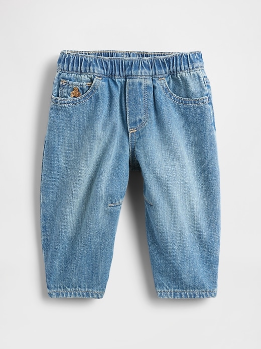 Image number 1 showing, Baby Pull-on Barrel Jeans