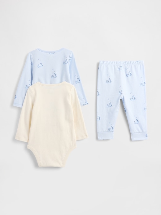 Image number 2 showing, Baby Organic Cotton Bodysuit Outfit Set (3-Pack)