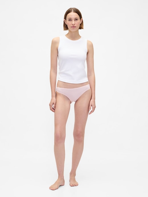 L'image numéro 3 présente Culotte bikini en coton biologique extensible