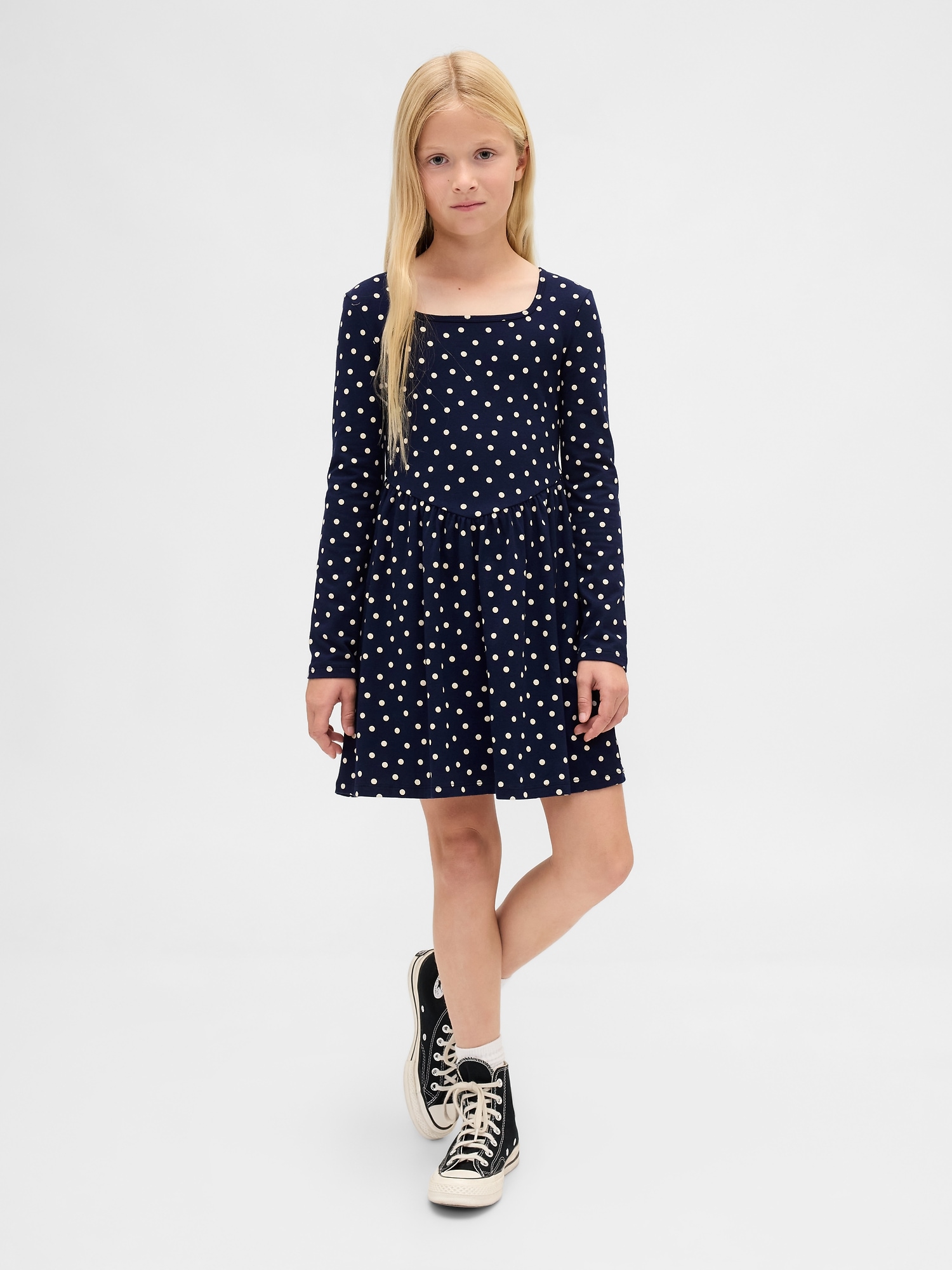 Kids Jersey Square-Neck Dress