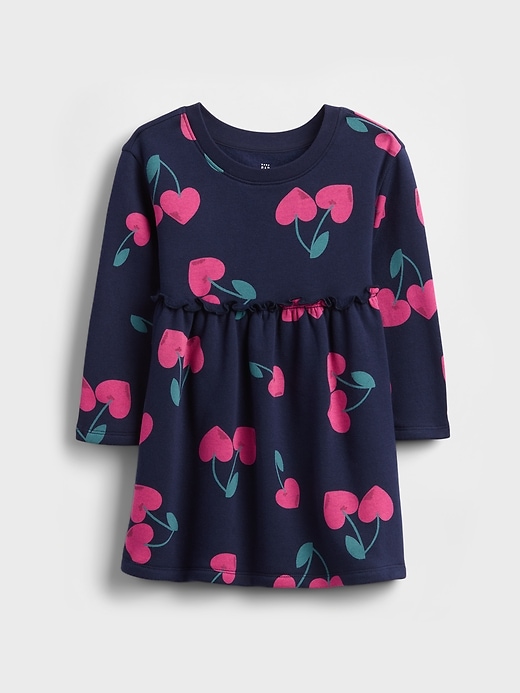 Image number 1 showing, Baby & Toddler Ruffle-Waist Sweatshirt Dress