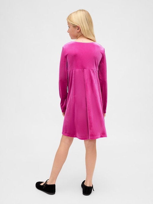 Image number 3 showing, Kids Velvet Empire Waist Dress