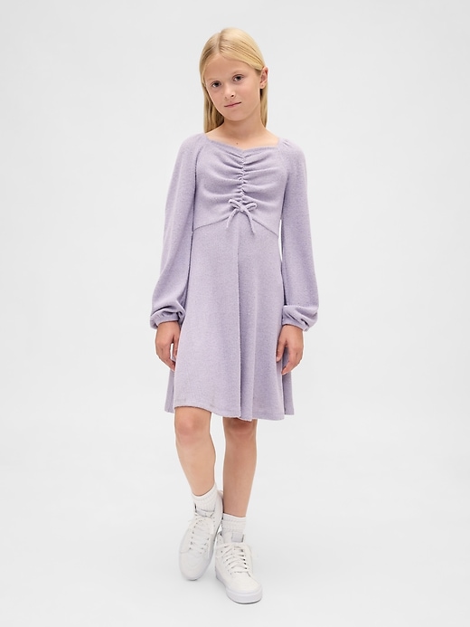 Image number 1 showing, Kids Ruched Bow Dress
