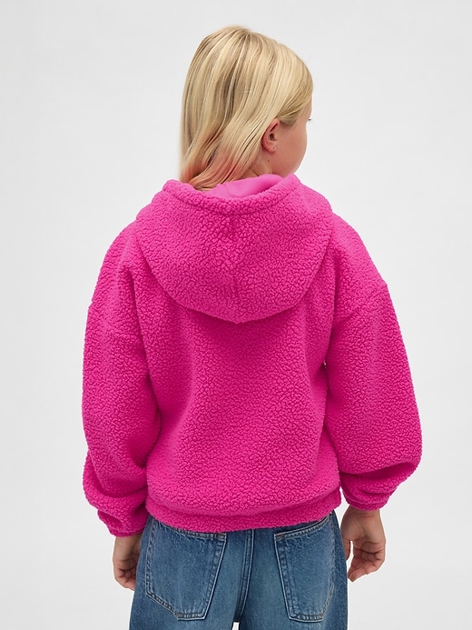 Image number 3 showing, Kids Sherpa Relaxed Zip Hoodie