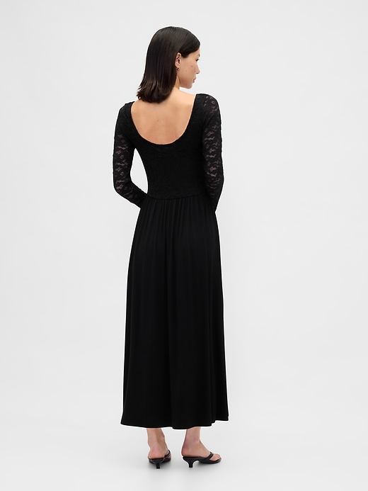 Image number 2 showing, Mixed Media Maxi Dress