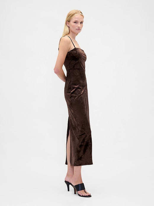 Image number 3 showing, Velvet Square-Neck Maxi Dress