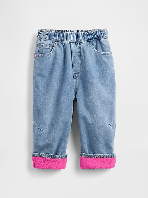 Image number 5 showing, Baby & Toddler Cozy-Lined Barrel Jeans
