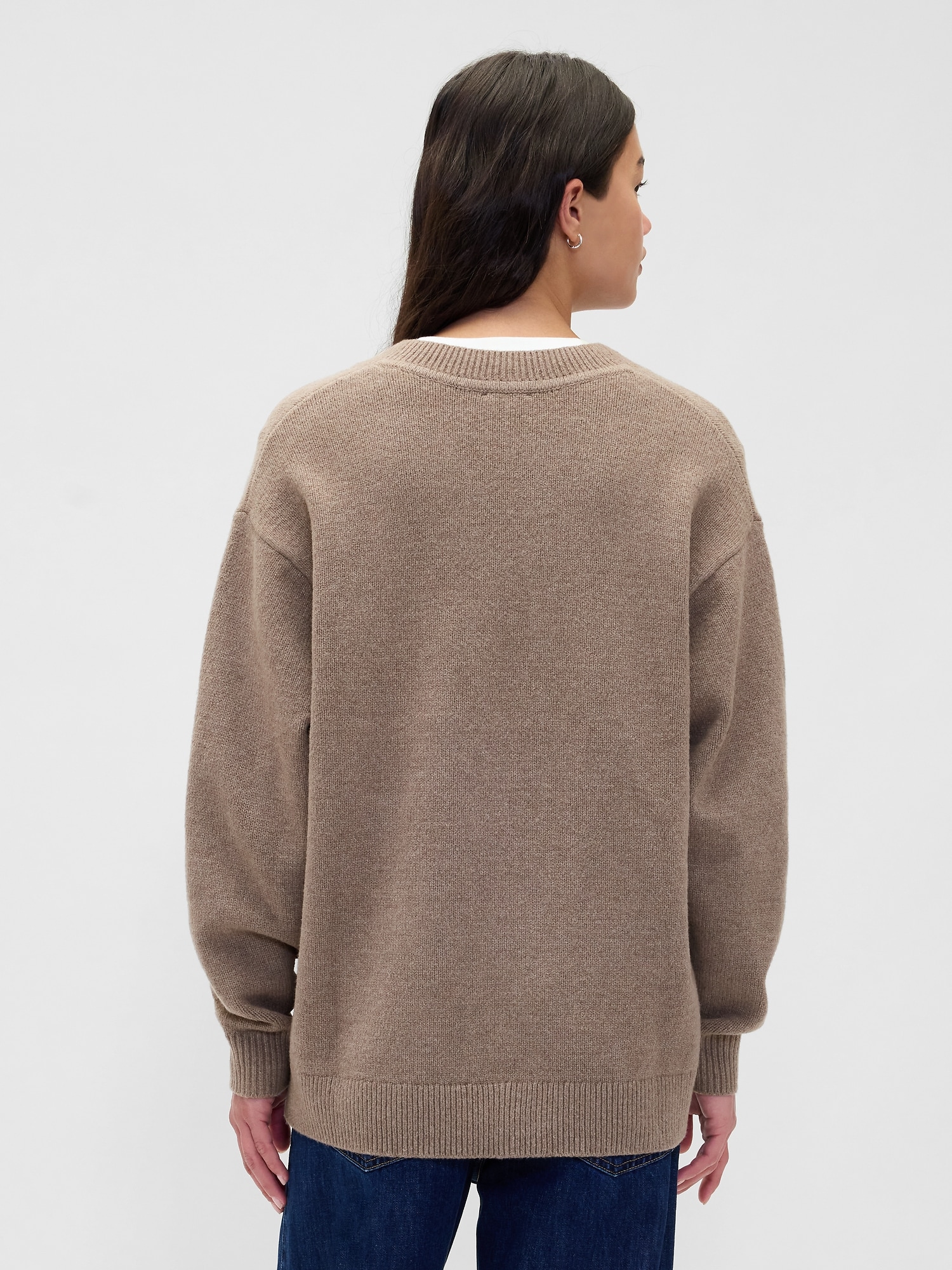 CashSoft Oversized V-Neck Sweater | Gap