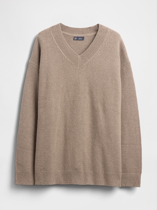 Image number 5 showing, CashSoft Oversized V-Neck Sweater