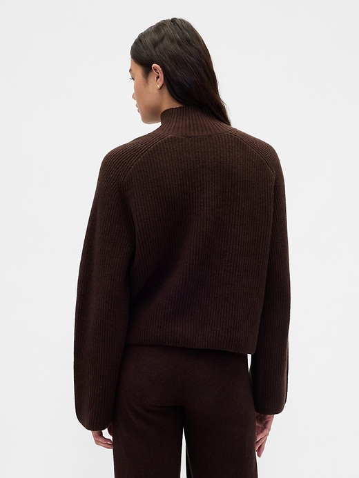 Image number 3 showing, CashSoft Shaker-Stitch Turtleneck Sweater