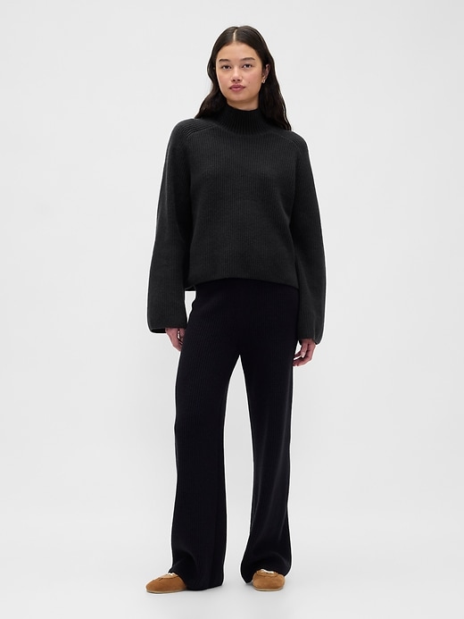 Image number 5 showing, CashSoft Shaker-Stitch Turtleneck Sweater