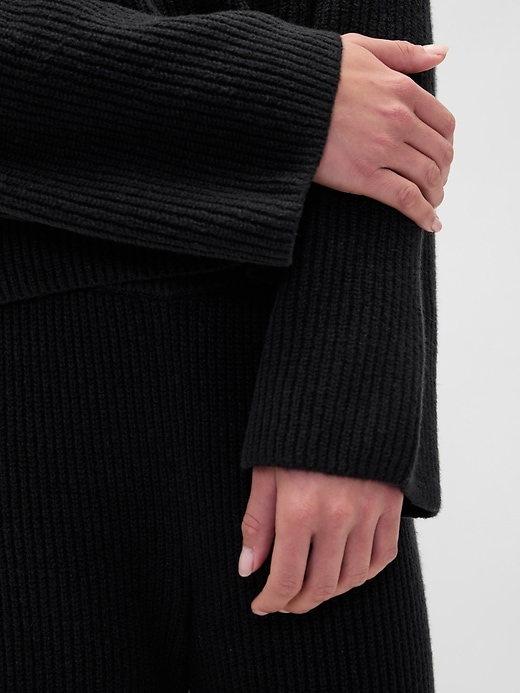 Image number 4 showing, CashSoft Shaker-Stitch Turtleneck Sweater