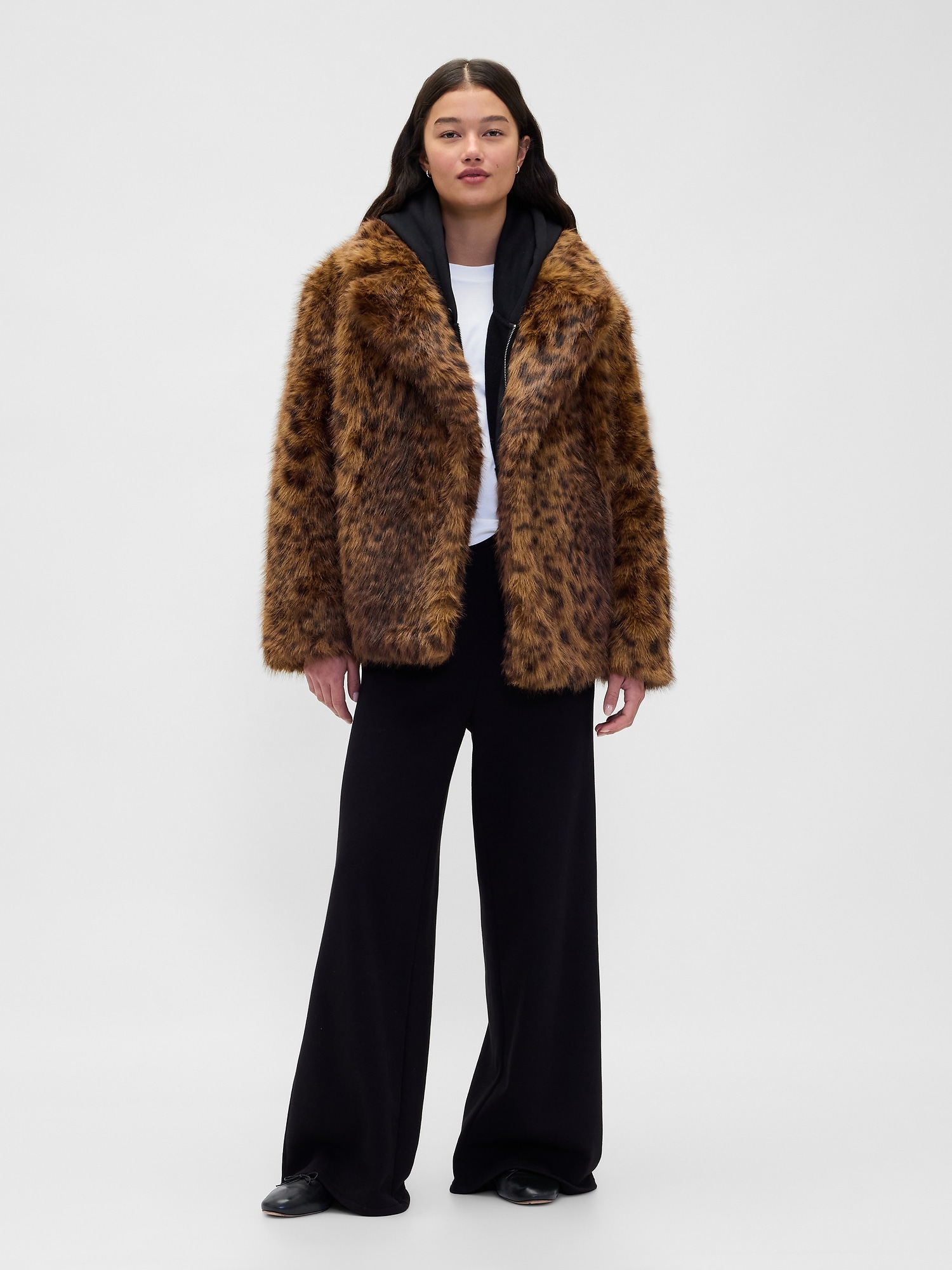 Leopard Faux Fur Coat