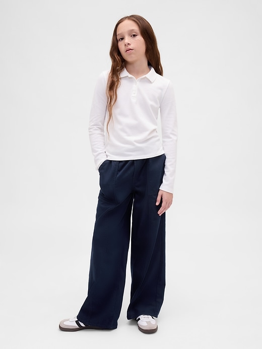 Image number 1 showing, Kids Uniform Easy Wide-Leg Pants