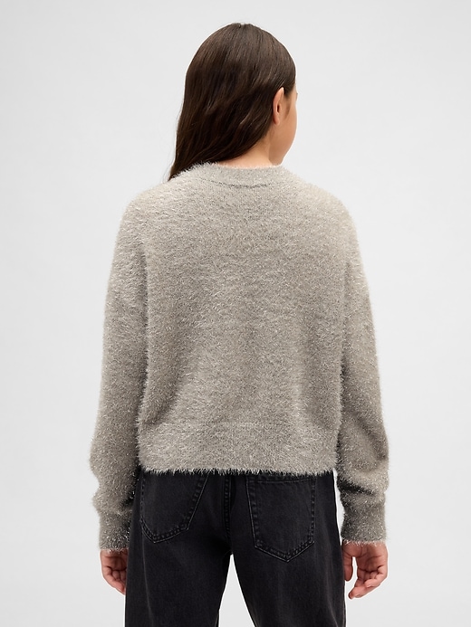 Image number 3 showing, Kids Metallic Eyelash Crewneck Sweater