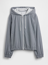 Image number 5 showing, GapFit Tech Gingham Zip Hoodie