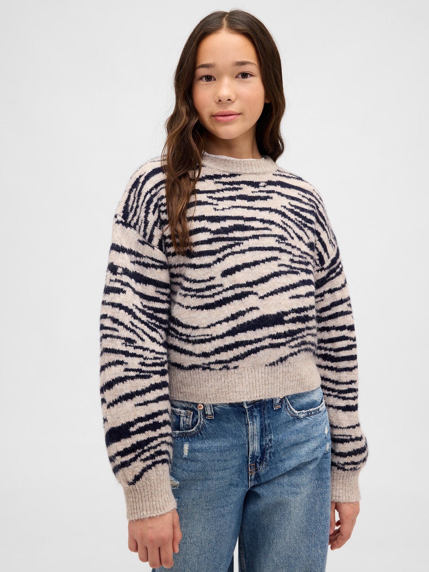 Kids Relaxed Crewneck Sweater
