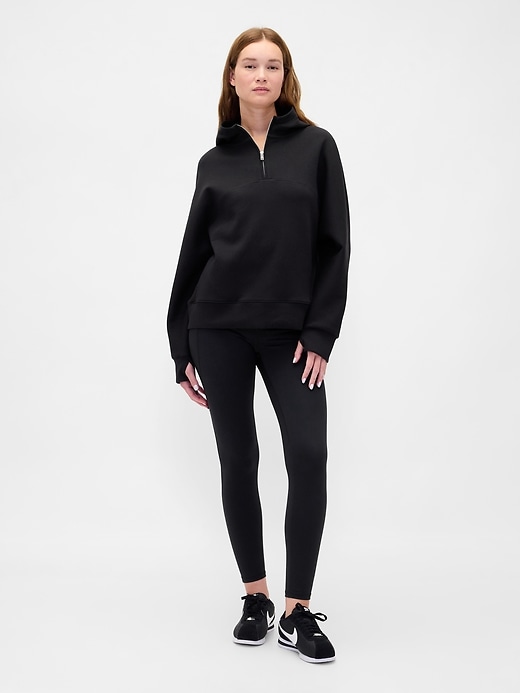 Image number 2 showing, GapFit Oversized Quarter-Zip Hoodie