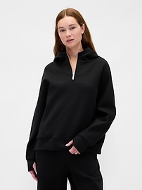 Image number 1 showing, GapFit Oversized Quarter-Zip Hoodie