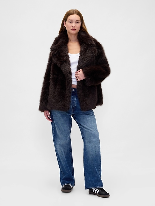 Image number 2 showing, Faux Fur Coat