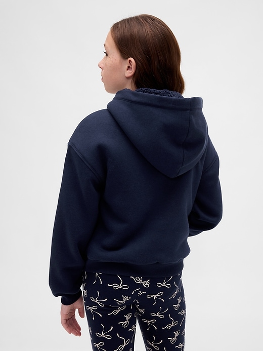 Image number 3 showing, Kids Sherpa-Lined Graphic Logo Hoodie