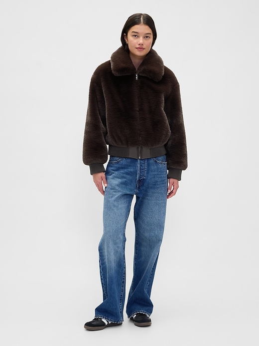 Faux Fur Bomber Jacket