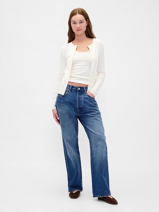 Image number 2 showing, Lace-Trim Pointelle Cami