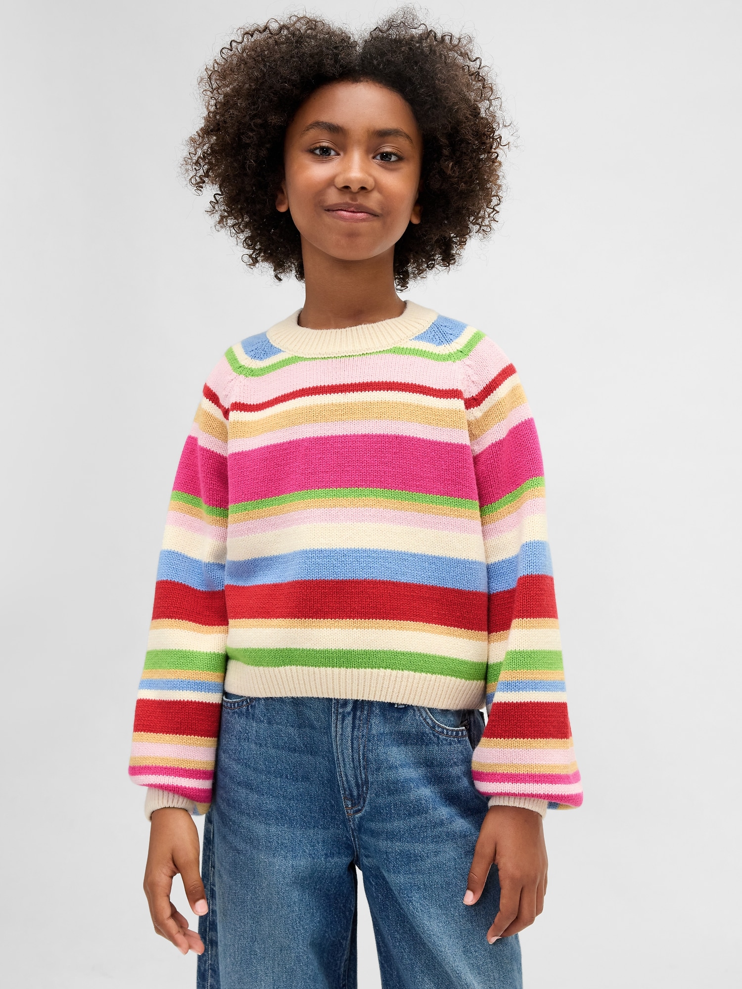 Kids Relaxed Crewneck Sweater