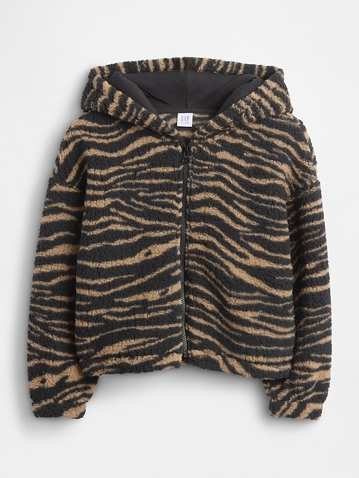 Image number 2 showing, Kids Sherpa Relaxed Zip Hoodie
